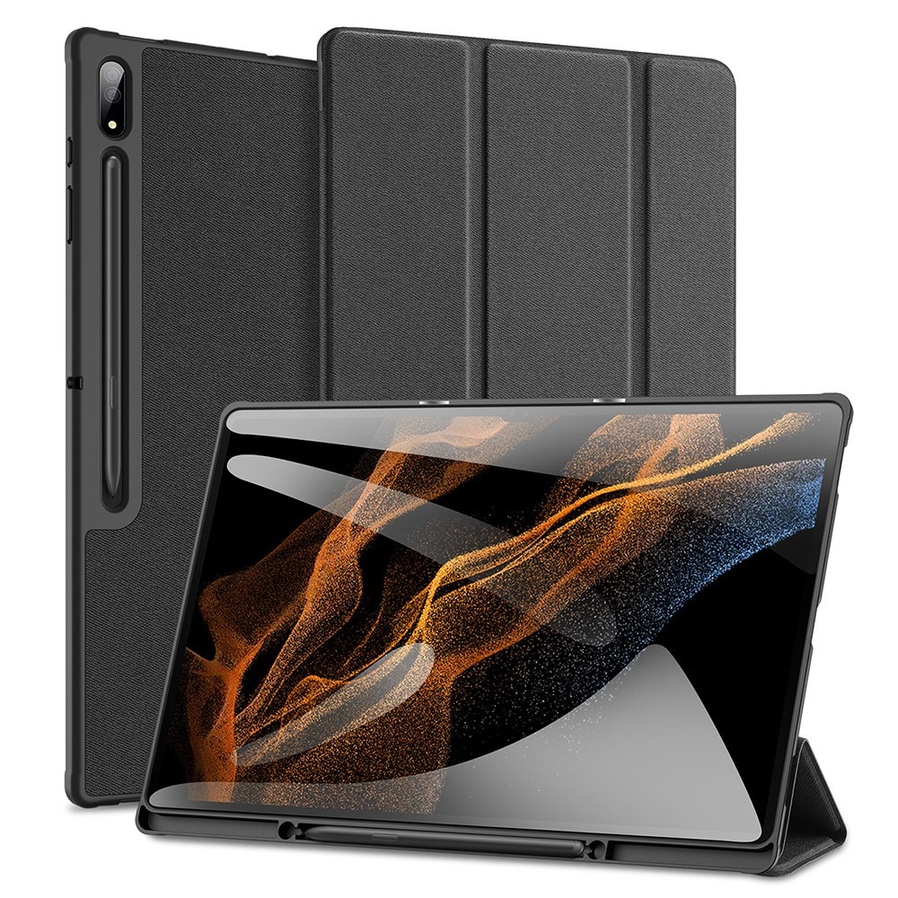 Samsung Galaxy Tab S8 Ultra Domo Tri-Fold Case Black