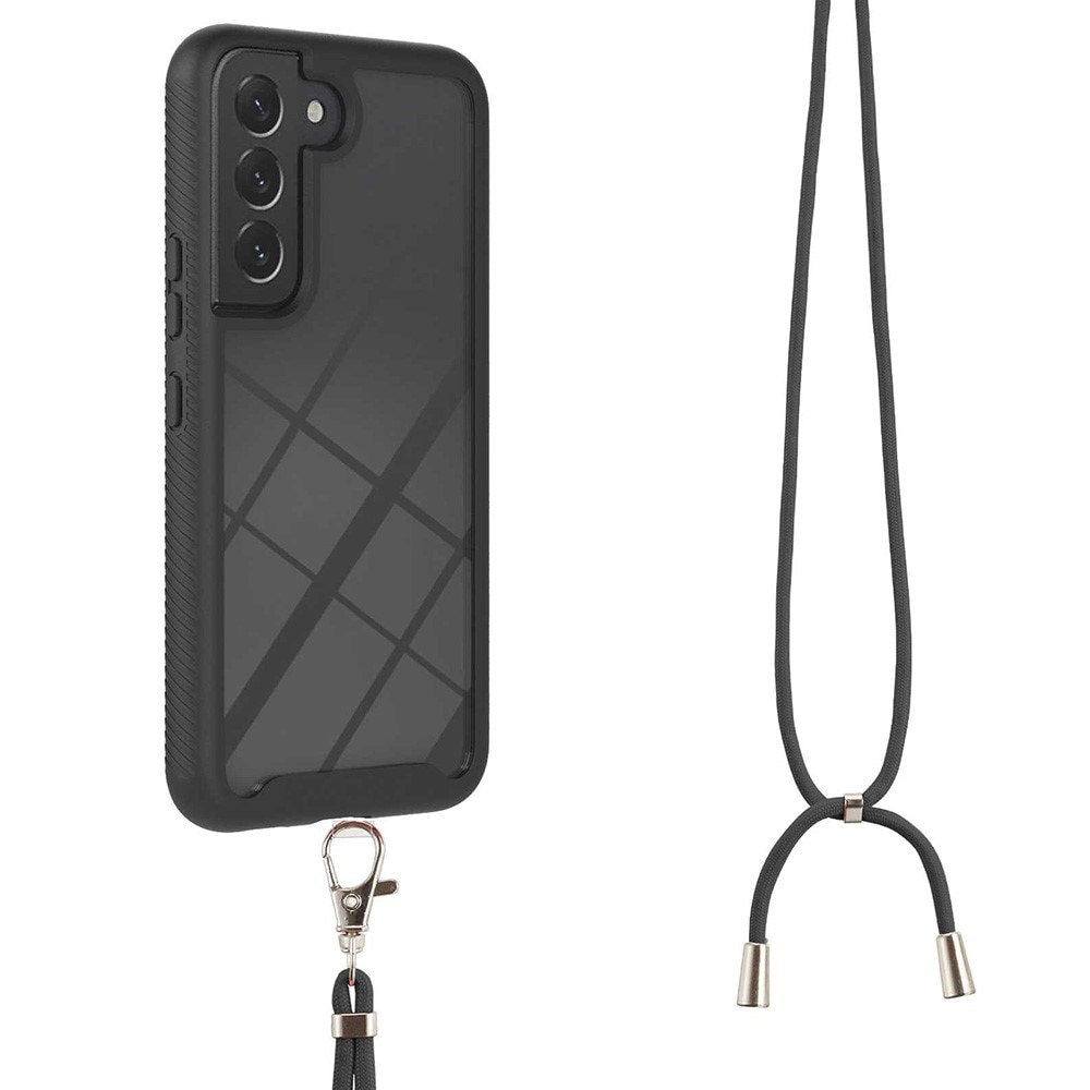 Samsung Galaxy S23 Plus Full Cover Case w. Neck Strap Black