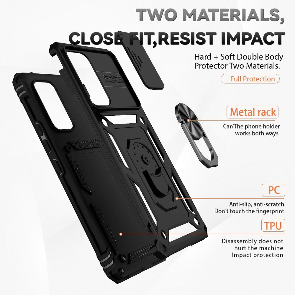 Samsung Galaxy A53 Hybrid Case Tech Ring w. Camera Protector Black