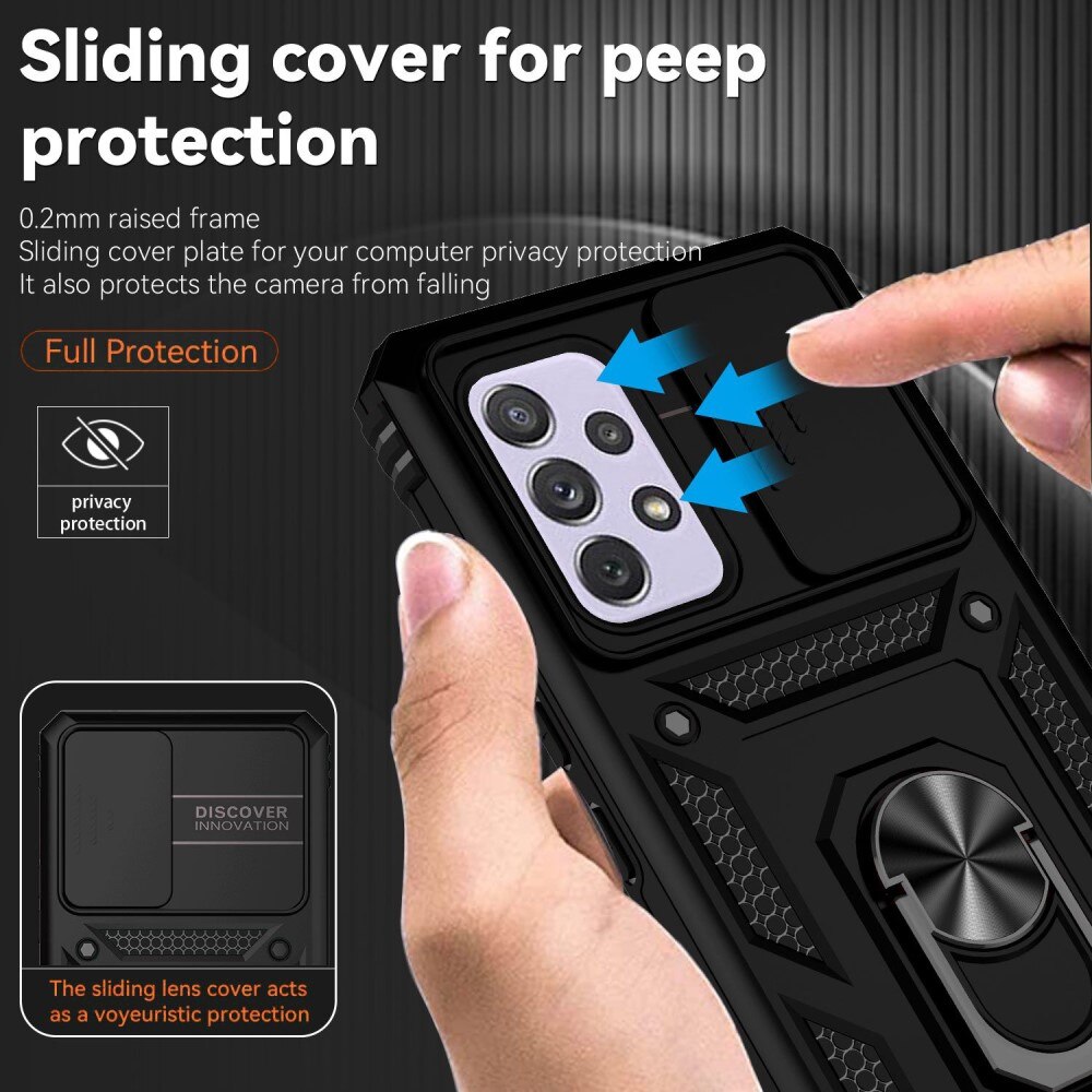 Samsung Galaxy A53 Hybrid Case Tech Ring w. Camera Protector Black