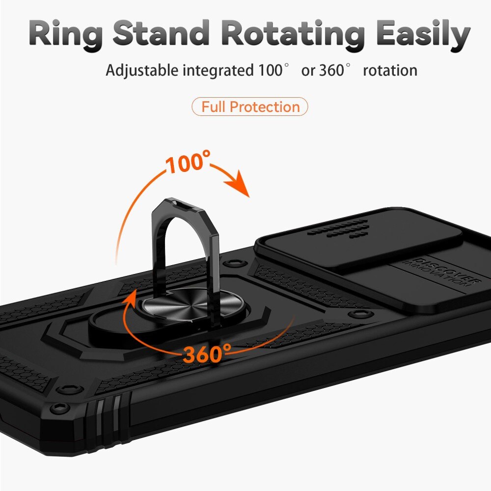 Samsung Galaxy S20 FE Hybrid Case Tech Ring w. Camera Protector black