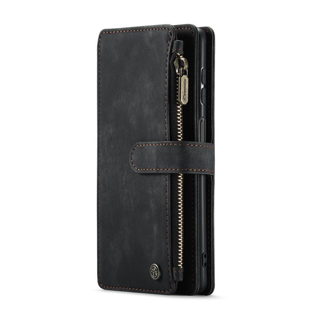 Samsung Galaxy A04s Zipper Wallet Book Cover Black