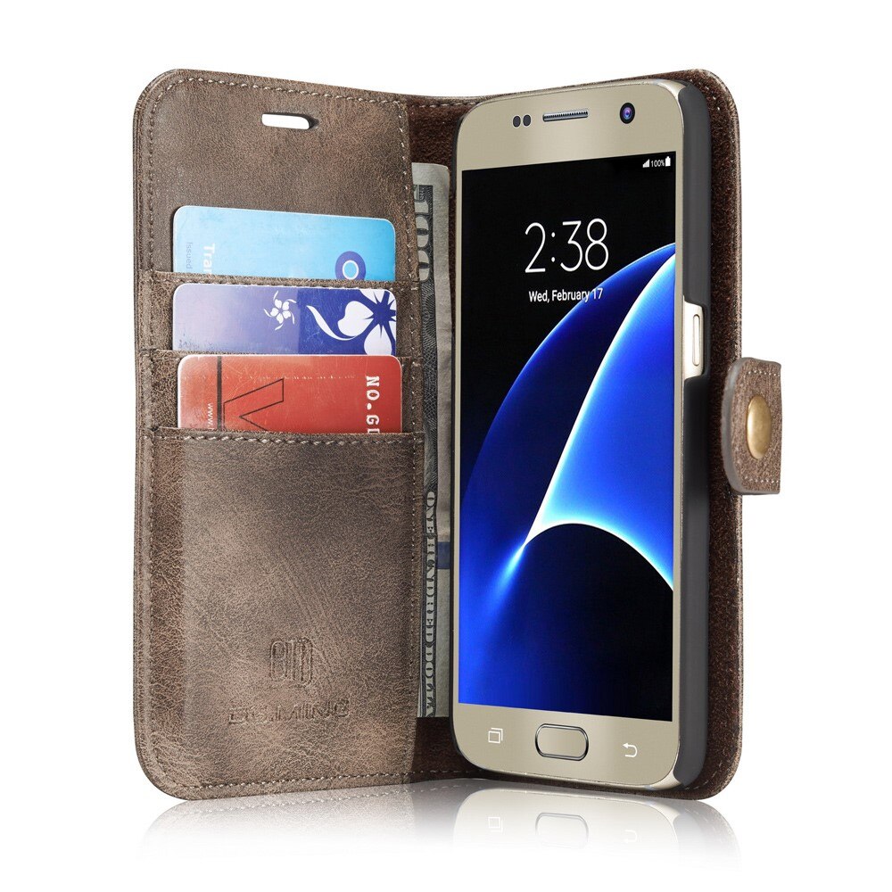 Samsung Galaxy S7 Magnet Wallet Brown