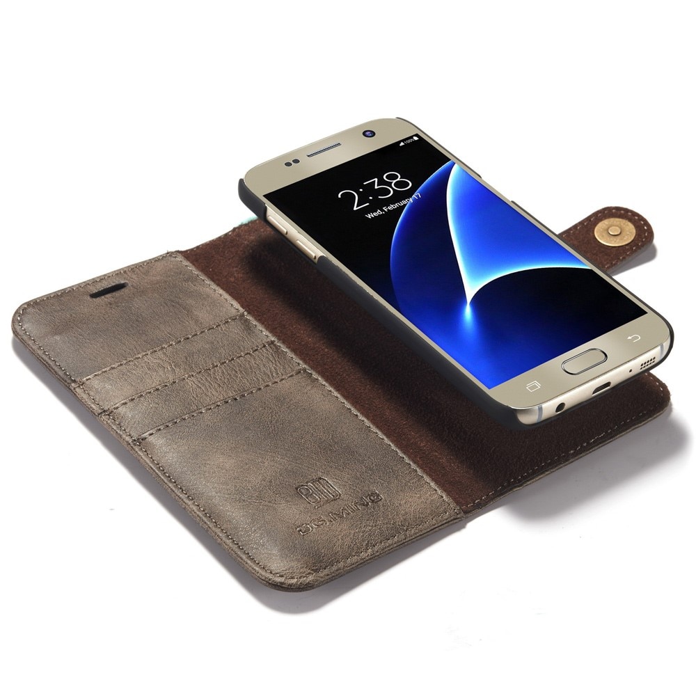 Samsung Galaxy S7 Magnet Wallet Brown