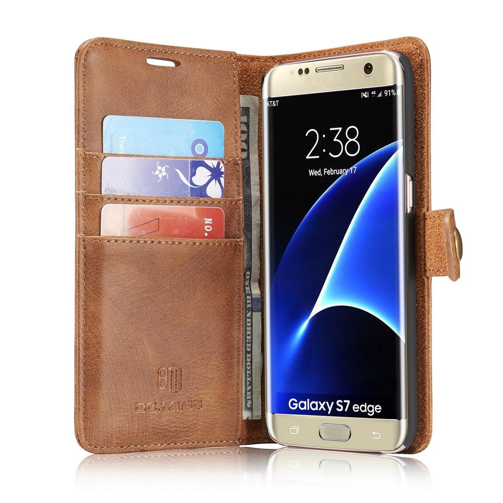 Samsung Galaxy S7 Edge Magnet Wallet Cognac
