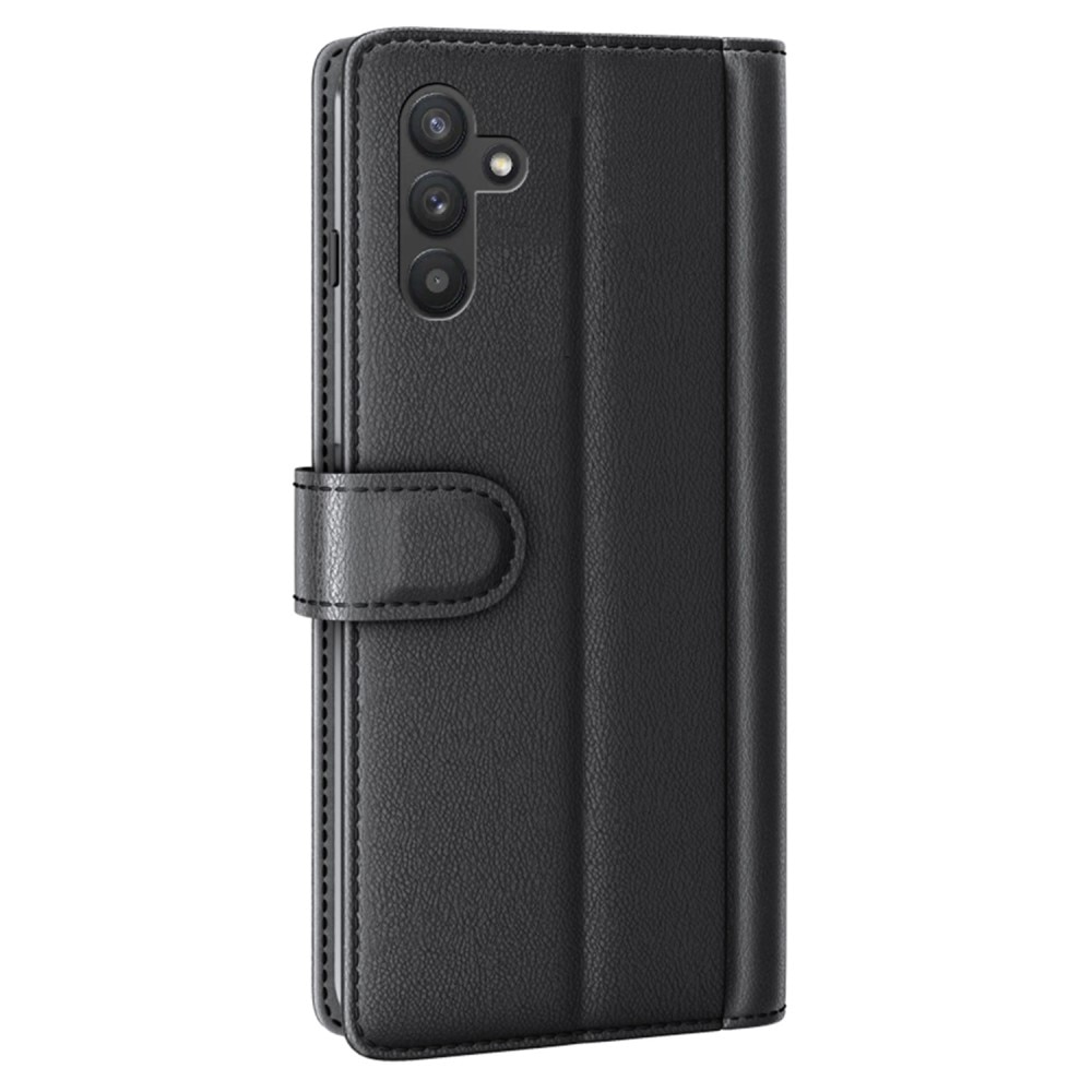 Samsung Galaxy A04s Genuine Leather Wallet Case Black