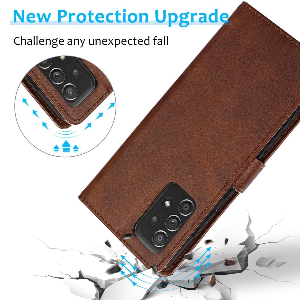 Samsung Galaxy A53 Magnetic Book Cover Brown