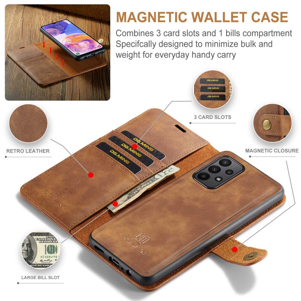 Samsung Galaxy A23 Magnet Wallet Cognac