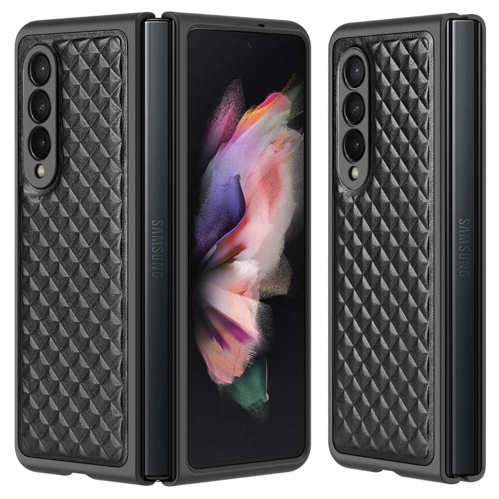 Samsung Galaxy Z Fold 3 Venice Leather Case Black