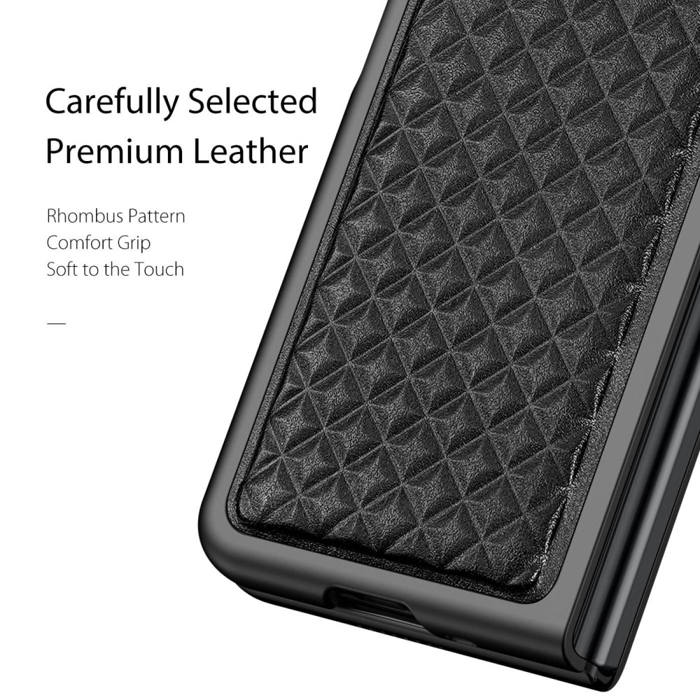 Samsung Galaxy Z Fold 3 Venice Leather Case Black