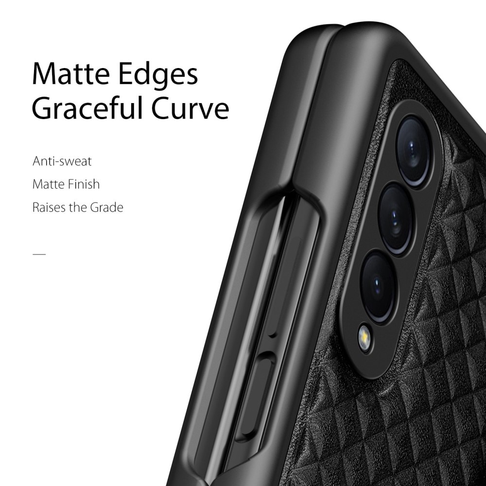 Samsung Galaxy Z Fold 3 Venice Leather Case Black