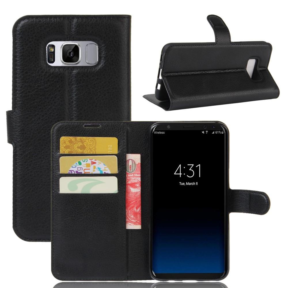 Samsung Galaxy S8 Plus Wallet Book Cover Black