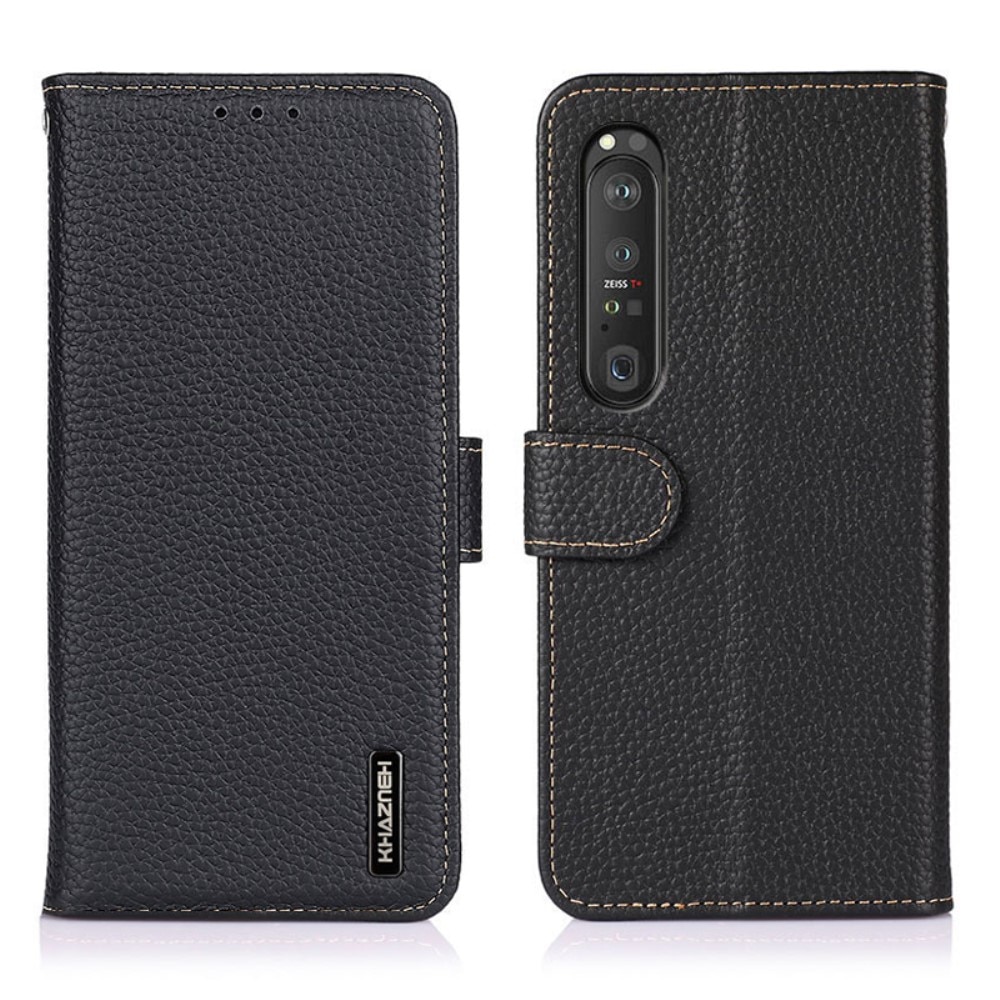 Sony Xperia 1 III Real Leather Wallet Black