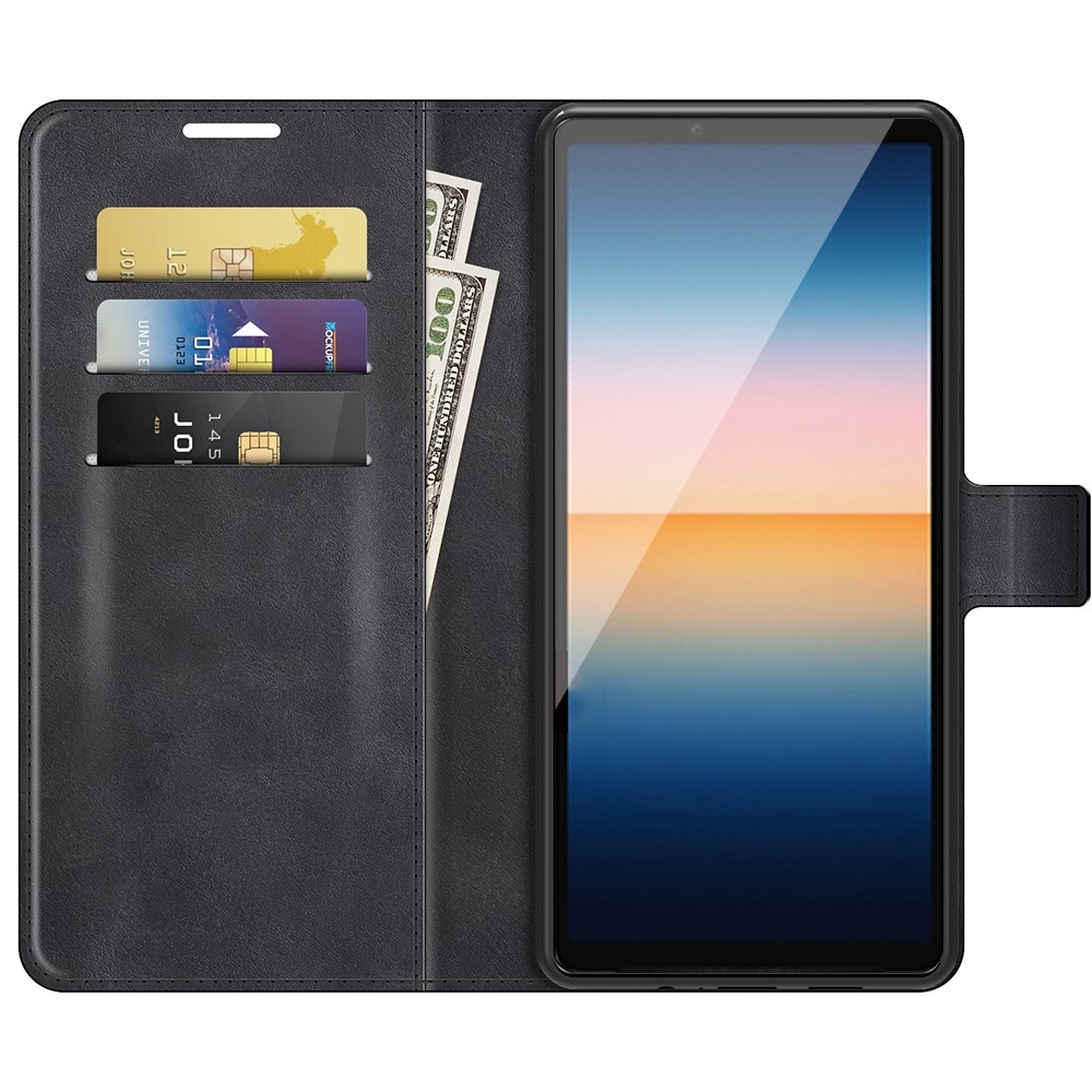 Sony Xperia 10 III Leather Wallet Black