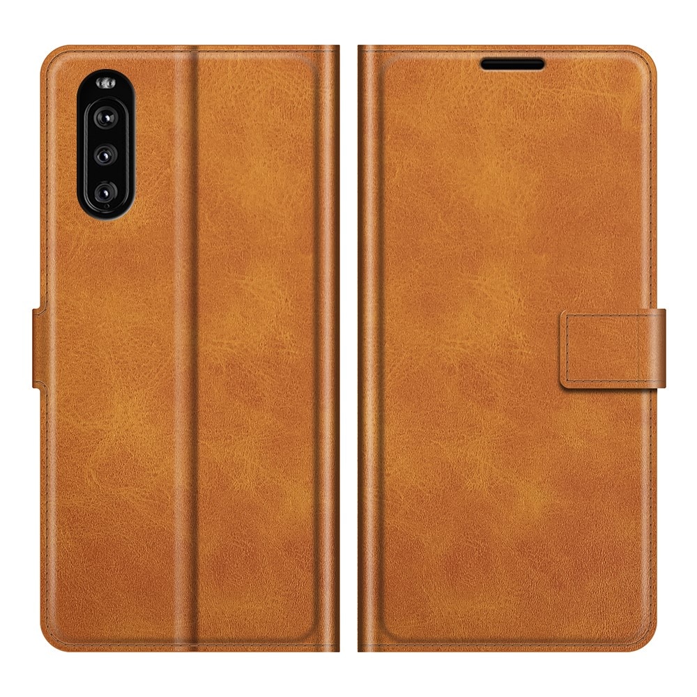 Sony Xperia 10 III Leather Wallet Cognac