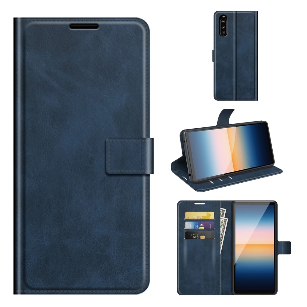 Sony Xperia 10 III Leather Wallet Blue