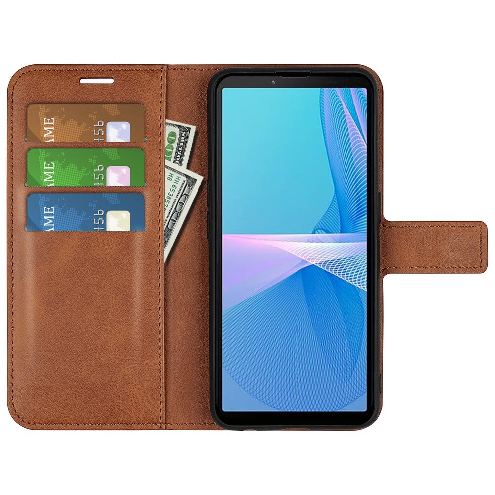 Sony Xperia 10 IV Leather Wallet Brown