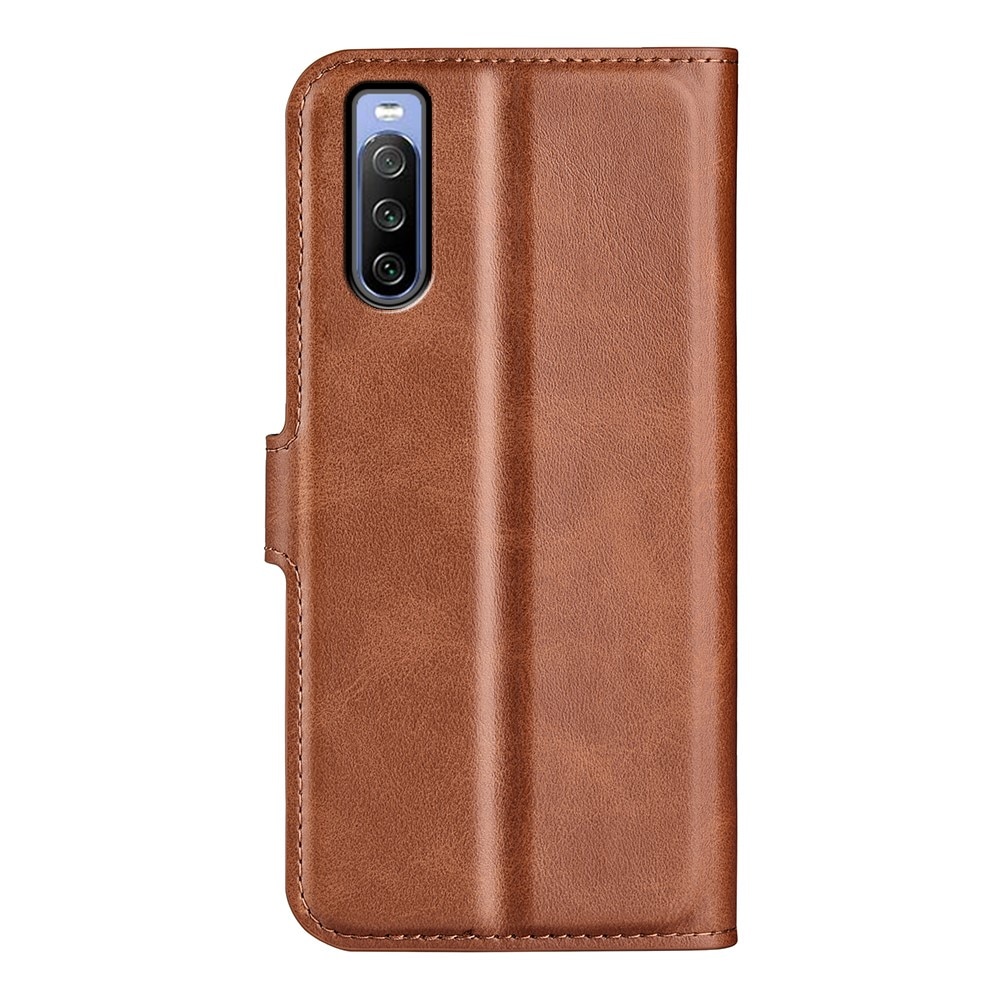 Sony Xperia 10 IV Leather Wallet Brown