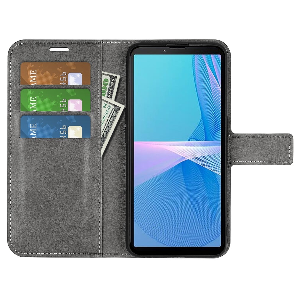 Sony Xperia 10 IV Leather Wallet Grey