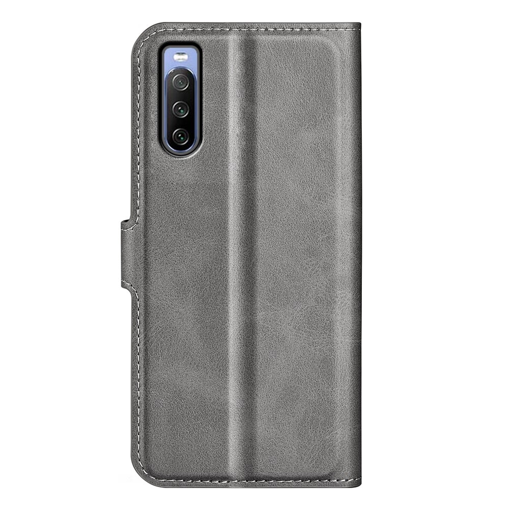 Sony Xperia 10 IV Leather Wallet Grey