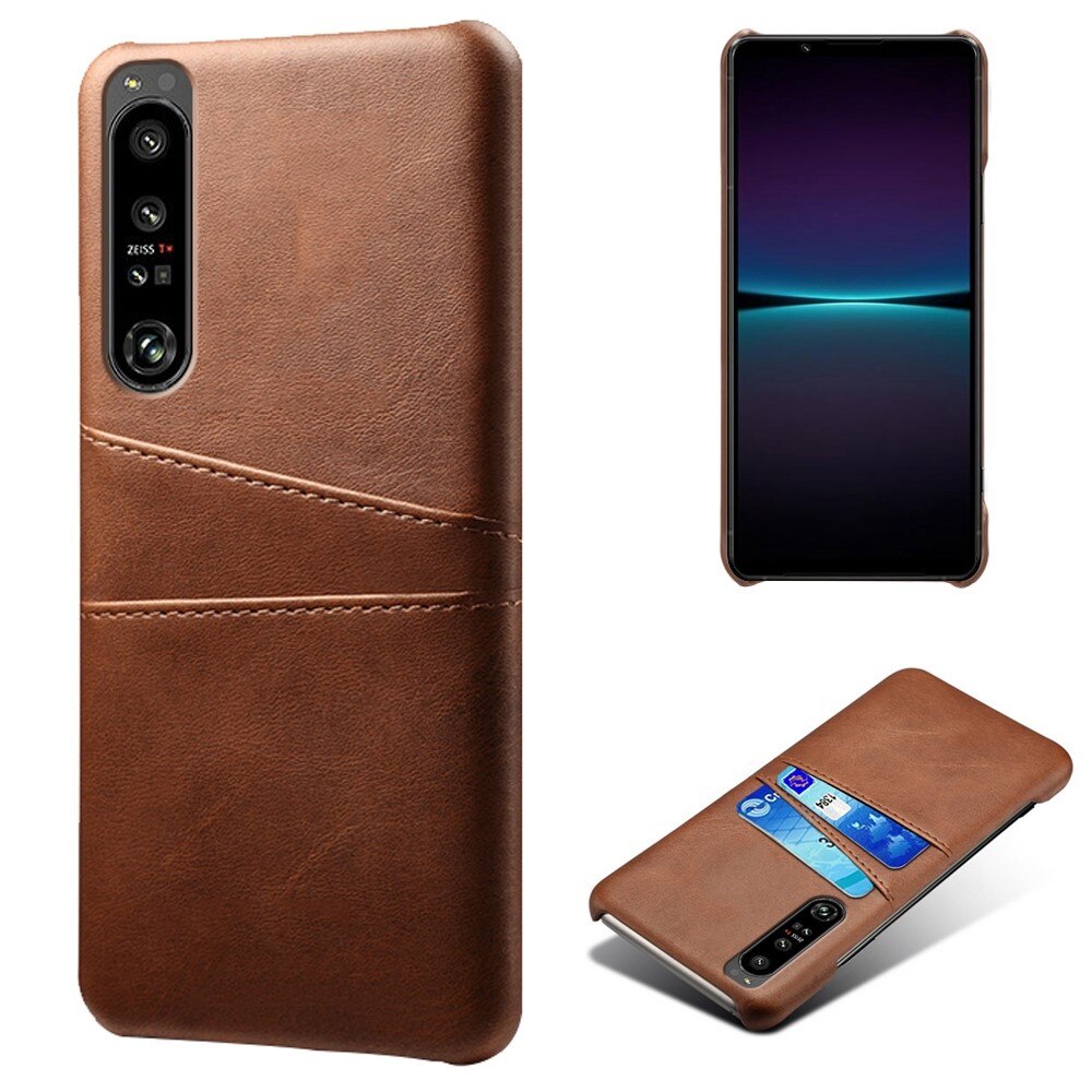 Sony Xperia 1 IV Card Slots Case Brown