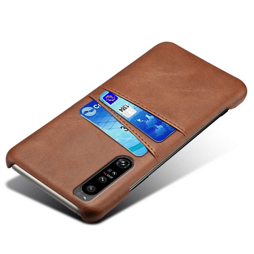 Sony Xperia 1 IV Card Slots Case Brown