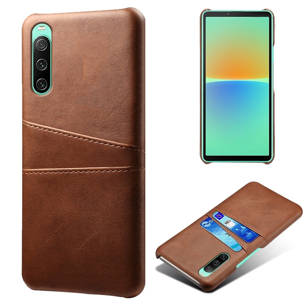 Sony Xperia 10 iV Card Slots Case Brown