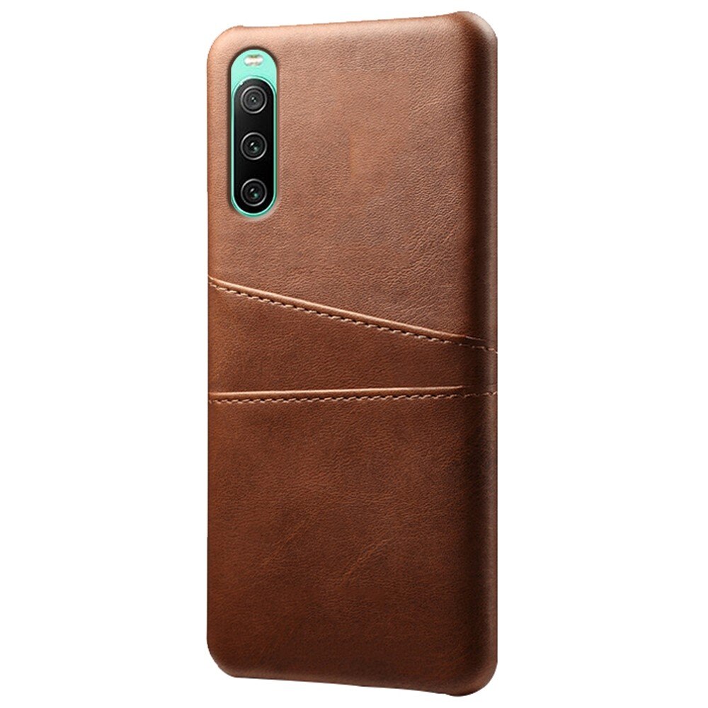 Sony Xperia 10 iV Card Slots Case Brown