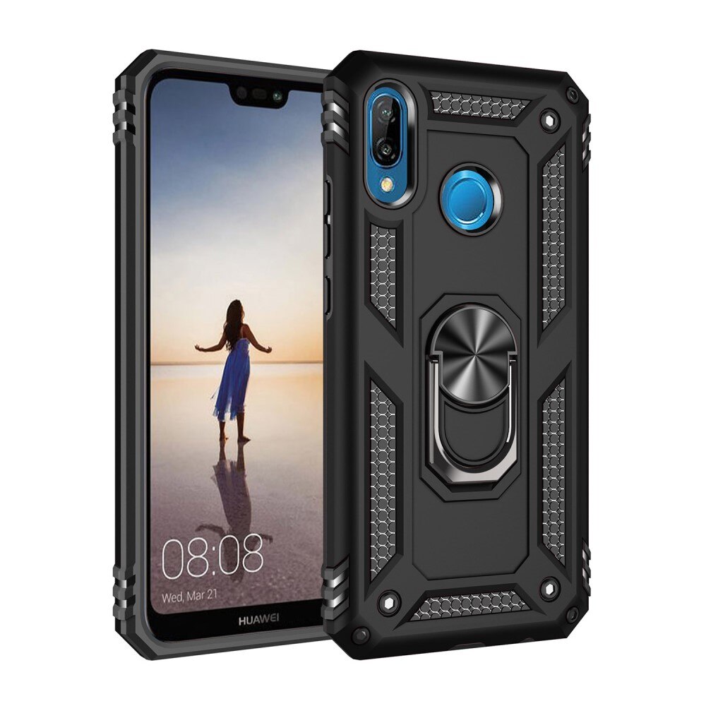 Huawei P20 Lite Hybrid Case Tech Ring Black