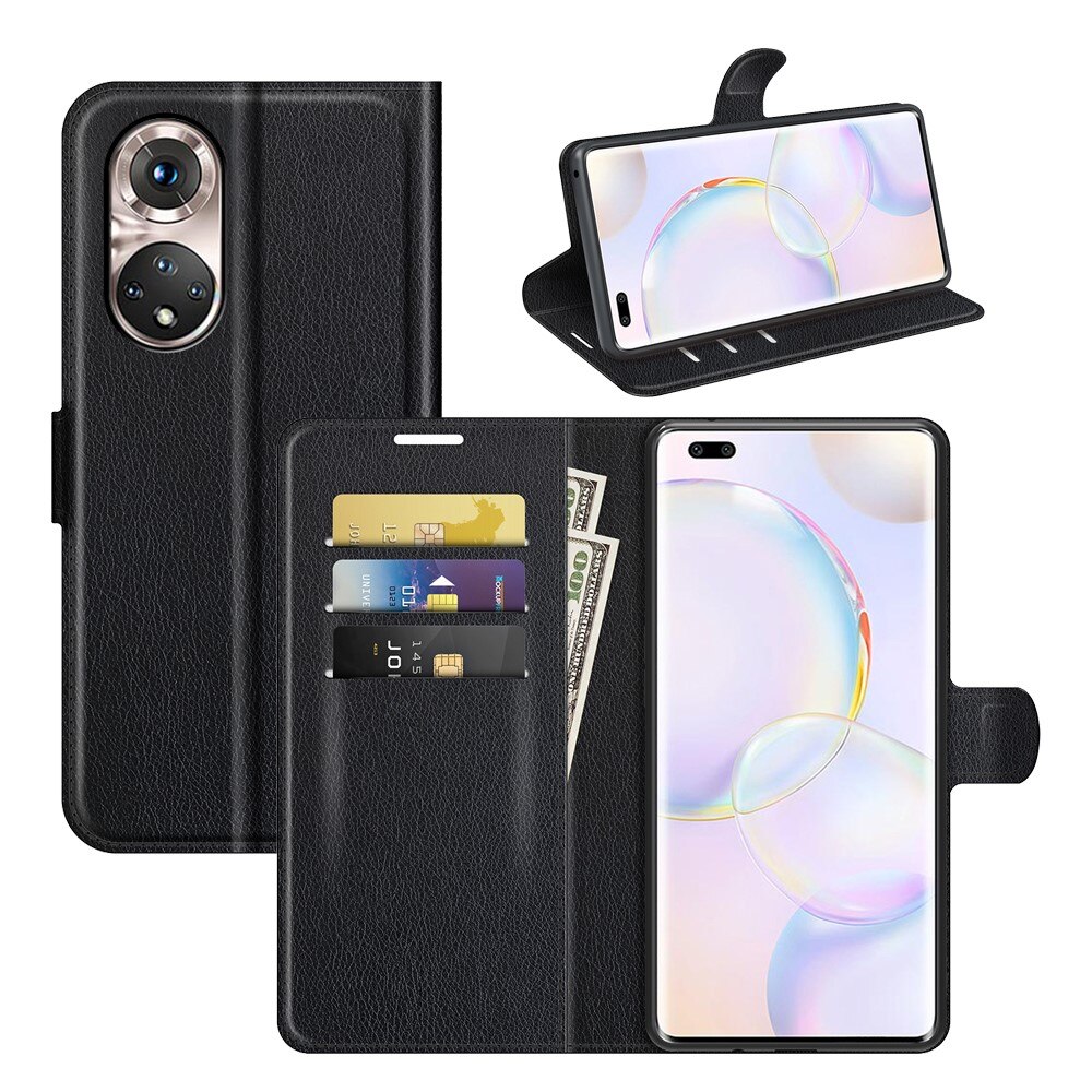 Honor 50 Pro Wallet Book Cover Black