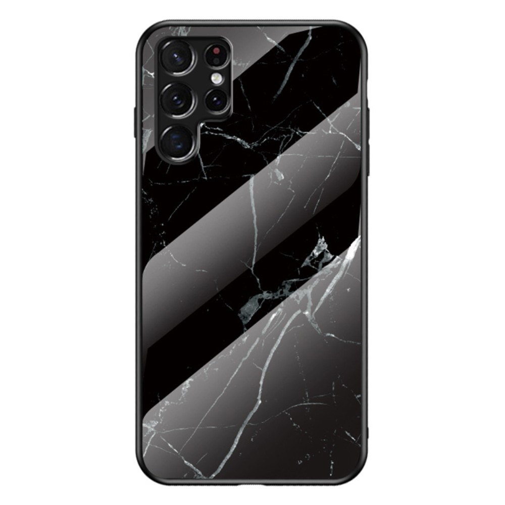 Samsung Galaxy S22 Ultra Tempered Glass Case Black Marble