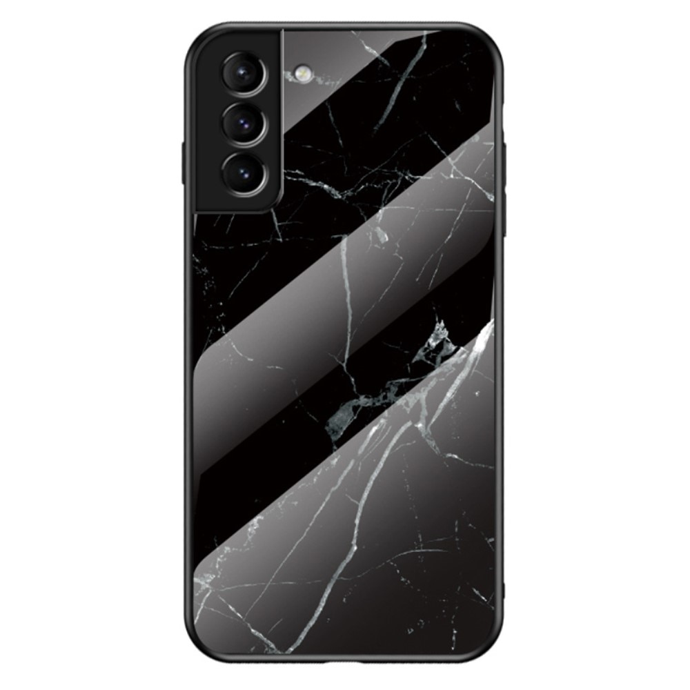 Samsung Galaxy S22 Tempered Glass Case Black Marble