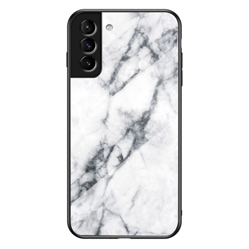 Samsung Galaxy S22 Plus Tempered Glass Case White Marble