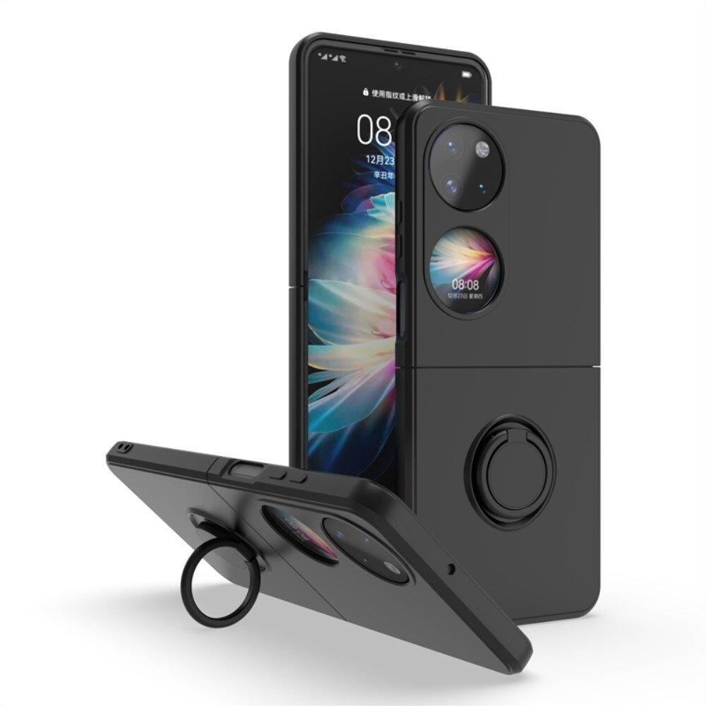 Huawei P50 Pocket Finger Ring Kickstand Case Black