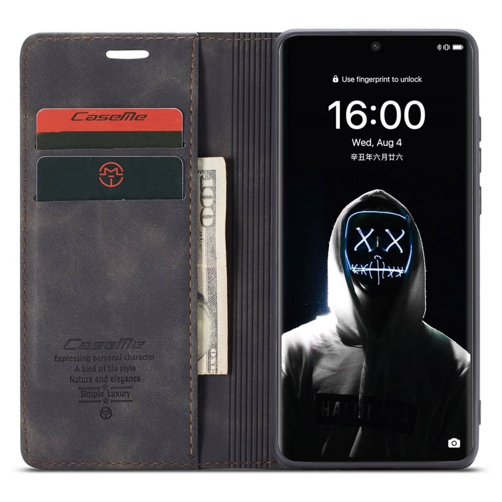 Huawei P50 Pro Slim Wallet Case Black