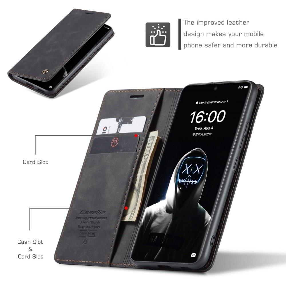 Huawei P50 Pro Slim Wallet Case Black