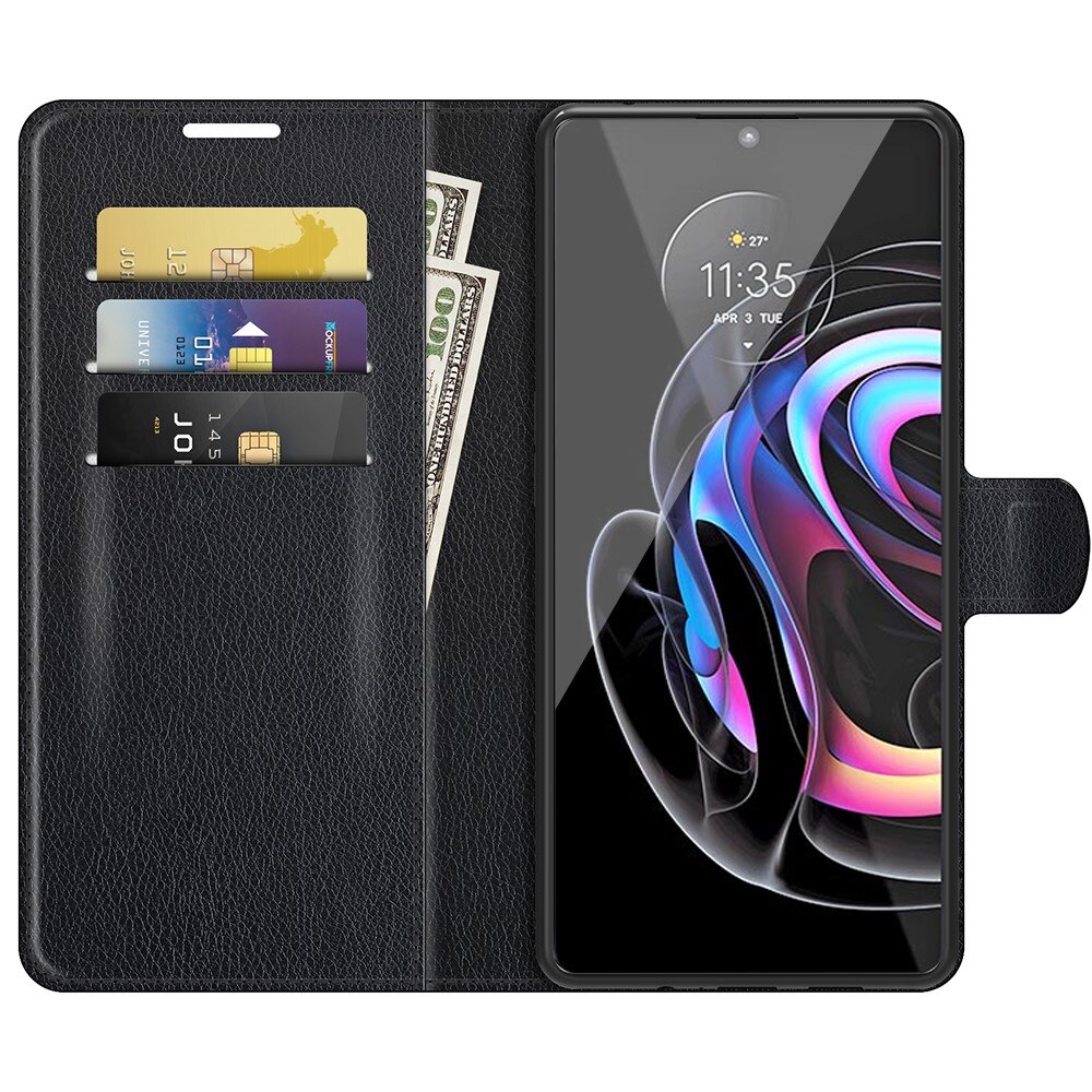 Motorola Edge 20 Pro Wallet Book Cover Black