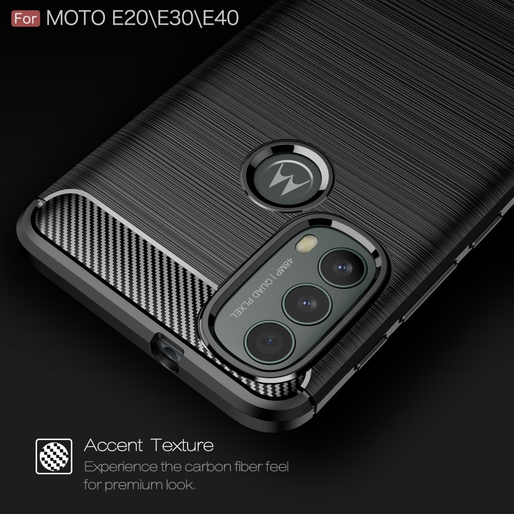 Motorola Moto E20/E30/E40 Brushed TPU Case Black