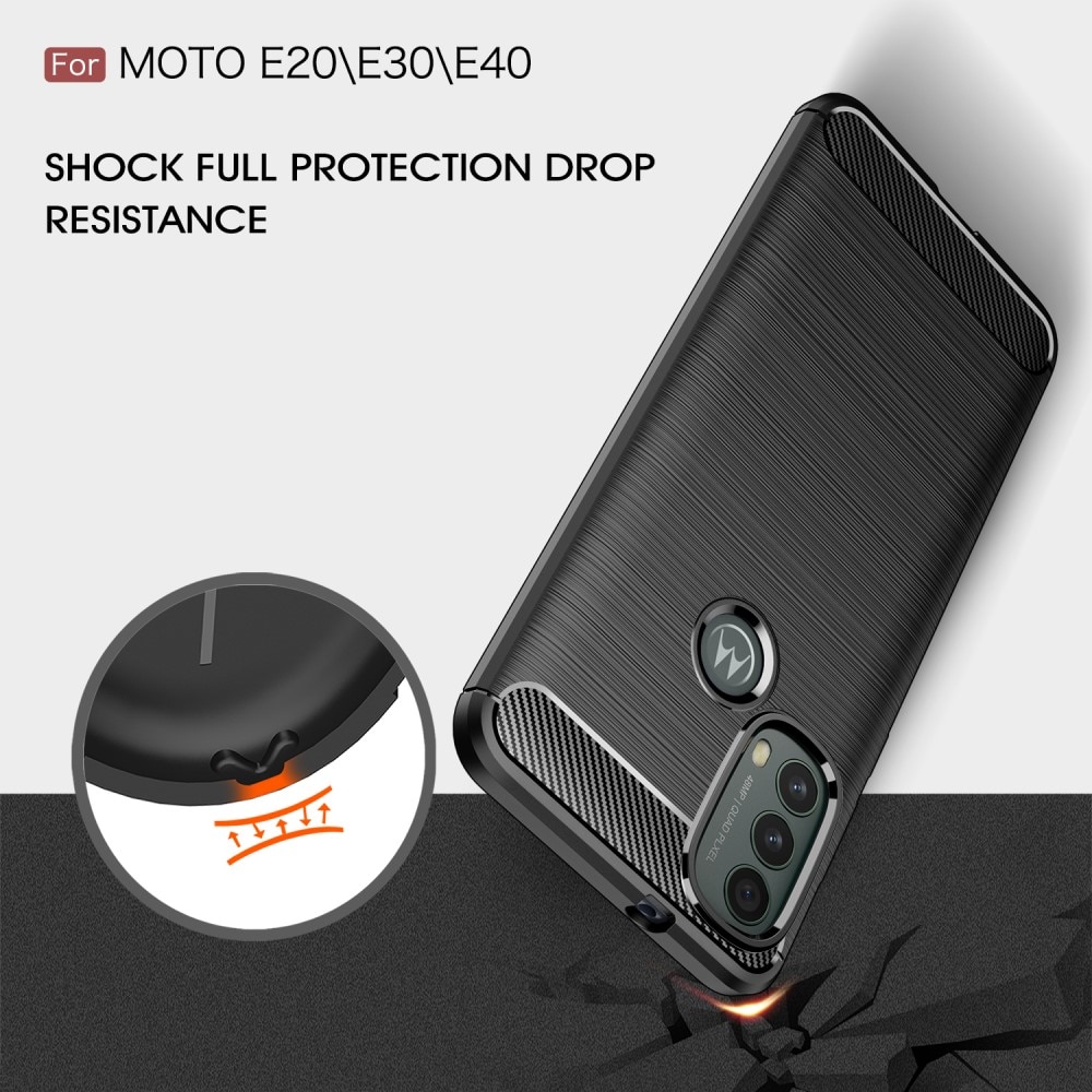 Motorola Moto E20/E30/E40 Brushed TPU Case Black