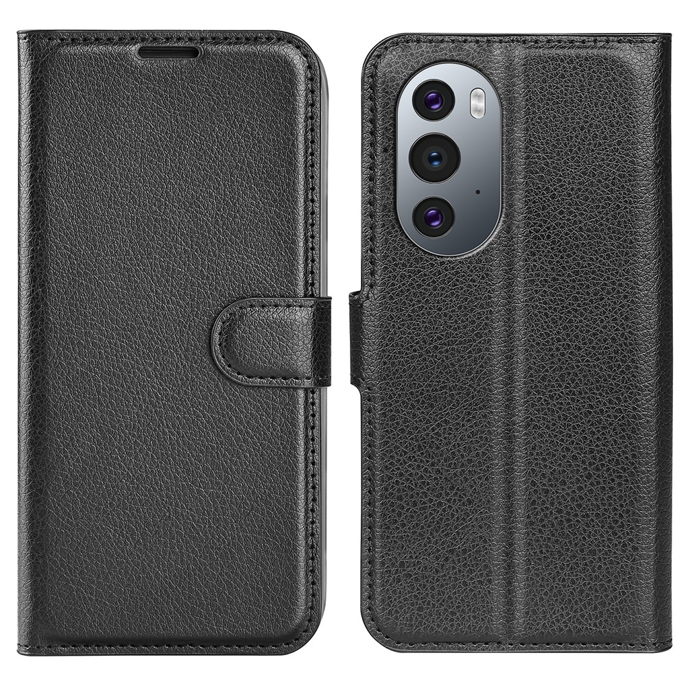 Motorola Edge 30 Pro Wallet Book Cover Black