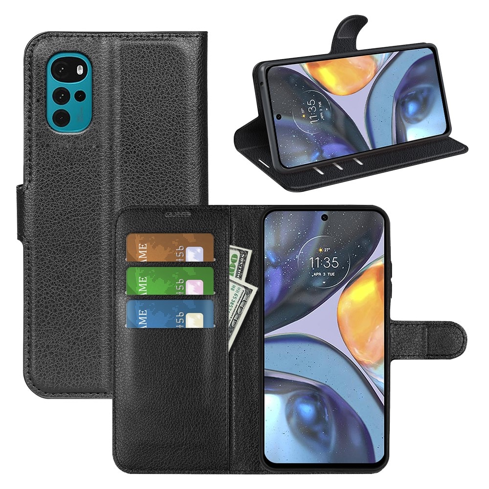 Motorola Moto G22 Wallet Book Cover Black