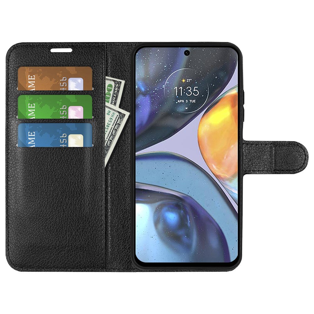 Motorola Moto G22 Wallet Book Cover Black