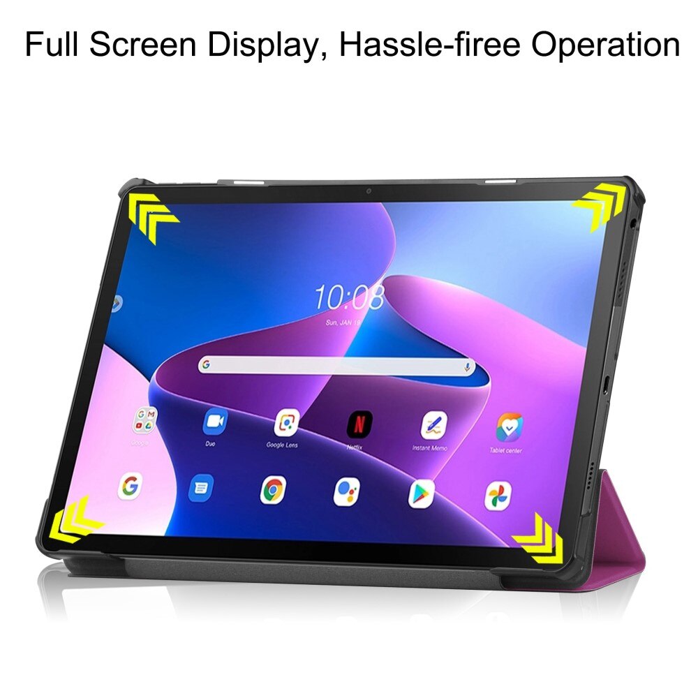 Lenovo M10 Plus (3rd gen) Tri-Fold Cover Purple