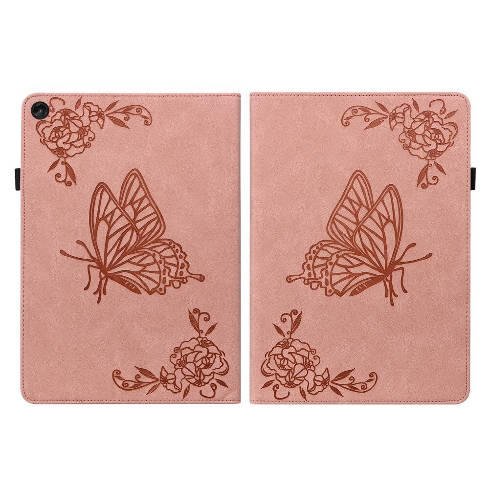  Lenovo Tab M10 Plus (3rd gen) Leather Cover Butterflies Pink