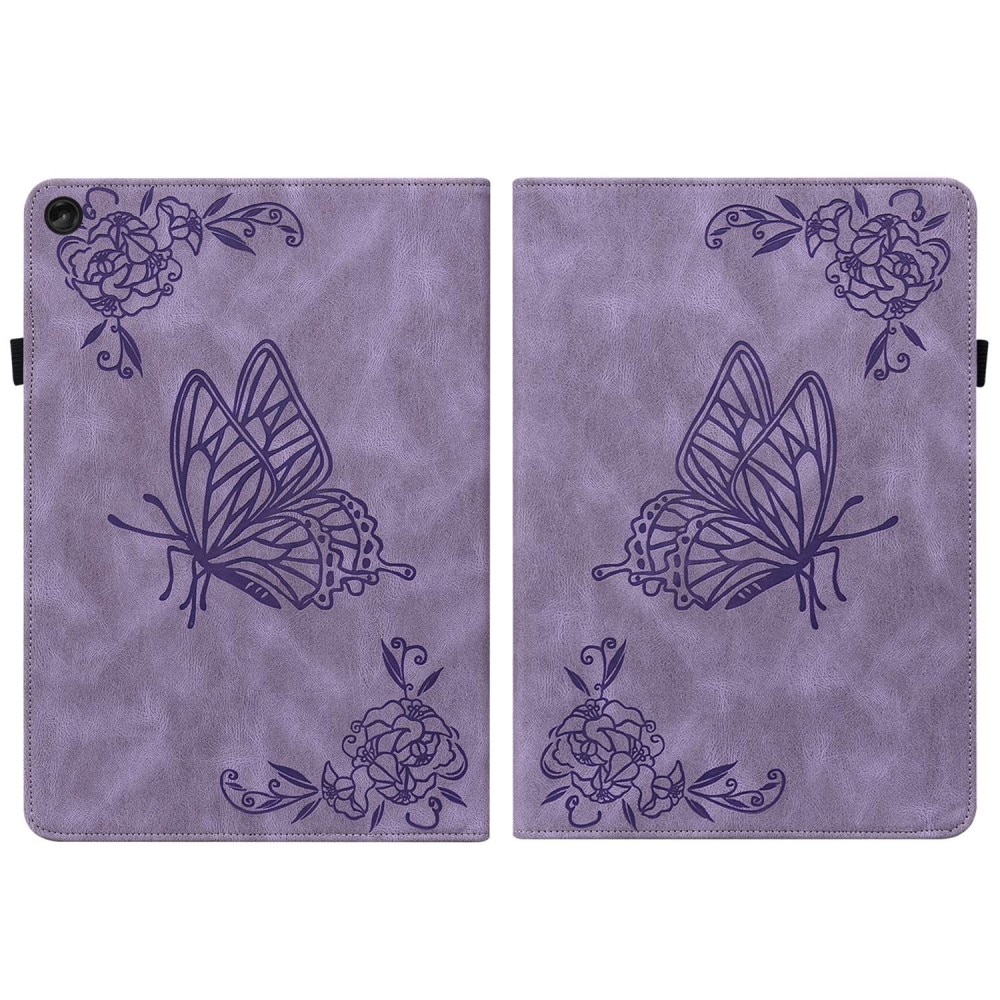 Lenovo Tab M10 (3rd gen) Leather Cover Butterflies Purple
