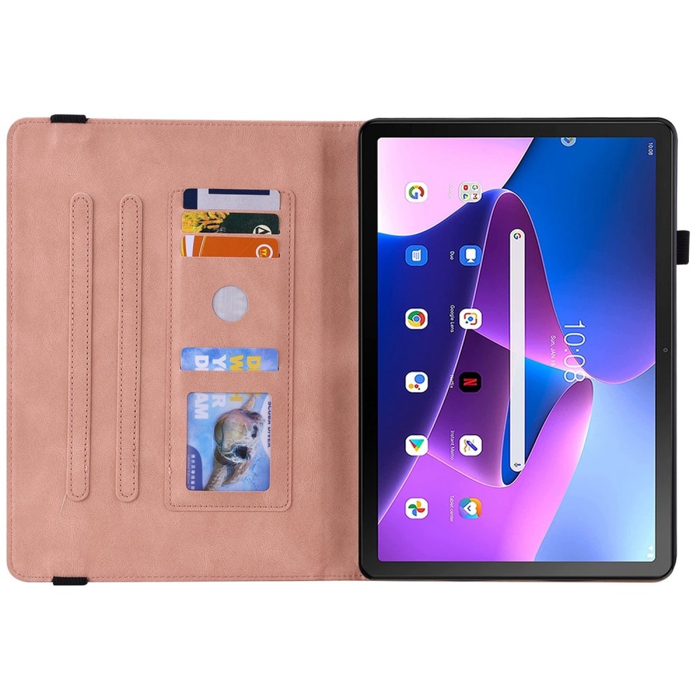 Lenovo Tab M10 (3rd gen) Leather Cover Butterflies Pink