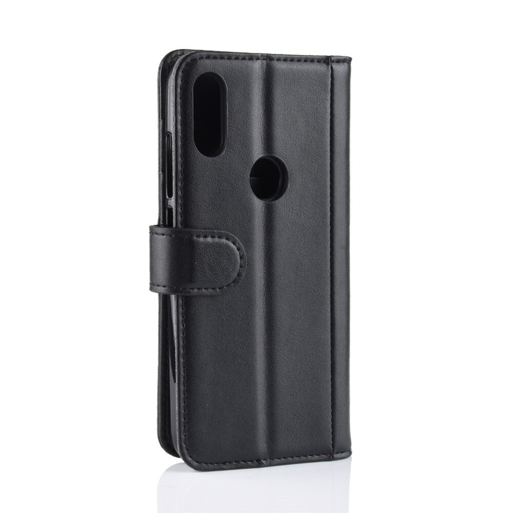 Xiaomi Redmi Note 7 Genuine Leather Wallet Case Black