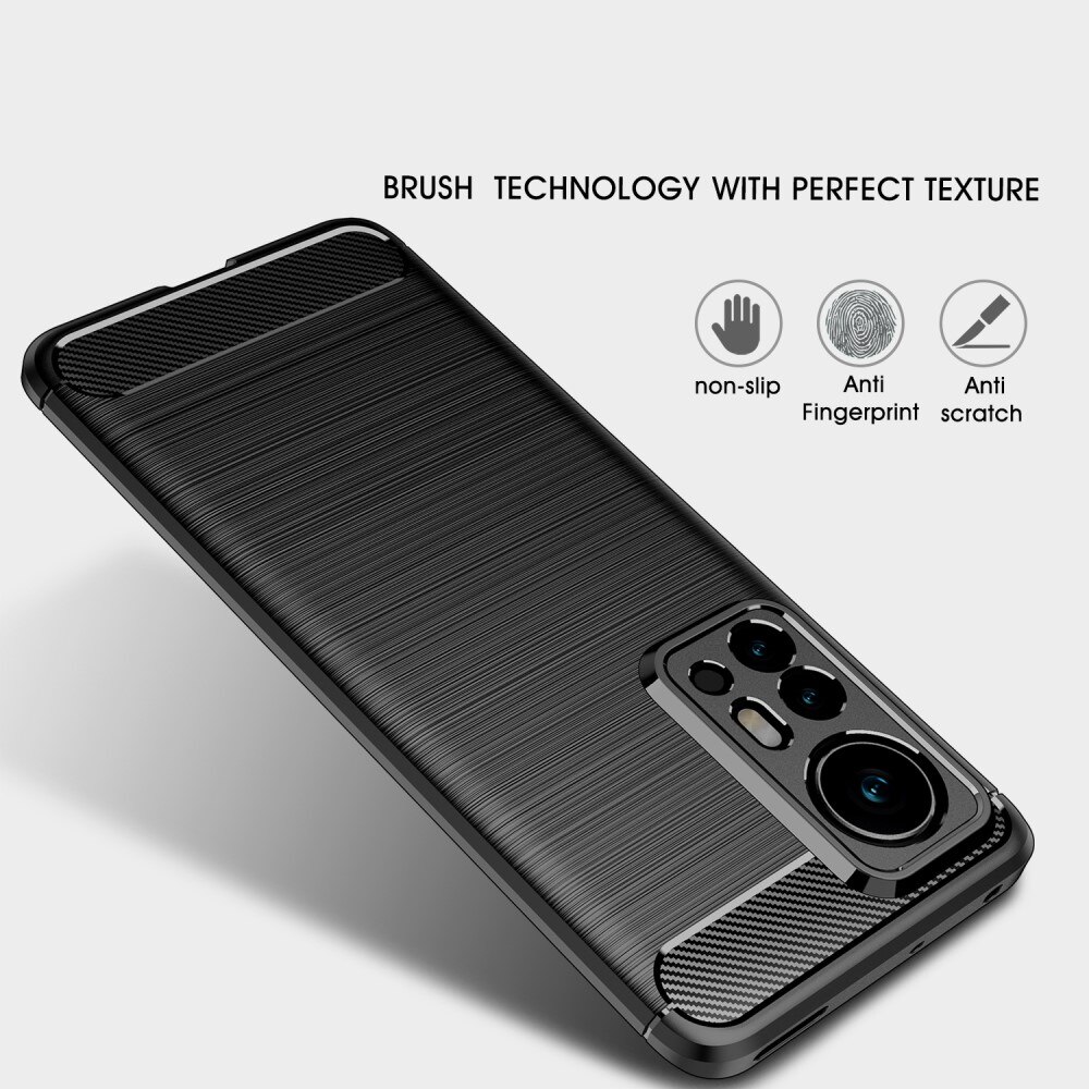 Xiaomi 12 Pro Brushed TPU Case Black