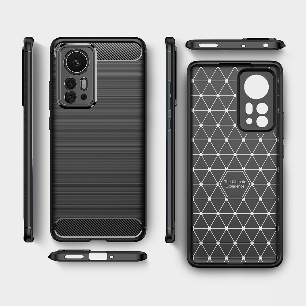 Xiaomi 12 Pro Brushed TPU Case Black