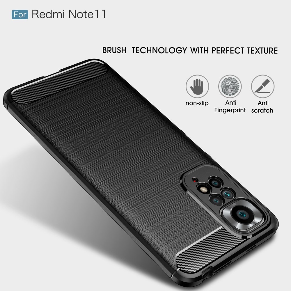 Xiaomi Redmi Note 11 Brushed TPU Case Black